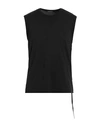 Ann Demeulemeester Man Tank Top Black Size Xxl Cotton