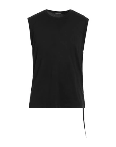 Ann Demeulemeester Man Tank Top Black Size Xxl Cotton