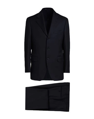 Canali Man Suit Midnight Blue Size 46 Virgin Wool