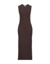 Rag & Bone Woman Midi Dress Brown Size S Cotton, Modal, Linen, Elastane, Rayon