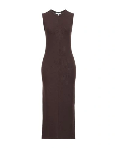 Rag & Bone Woman Midi Dress Brown Size Xs Cotton, Modal, Linen, Elastane, Rayon