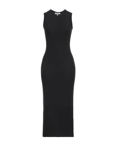 Rag & Bone Woman Midi Dress Black Size Xs Cotton, Modal, Linen, Elastane, Rayon