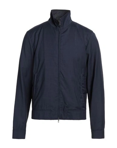 Emporio Armani Man Sweatshirt Midnight Blue Size 48 Wool In Blue