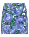 Richard Quinn Woman Mini Skirt Purple Size 8 Polyester In Purple