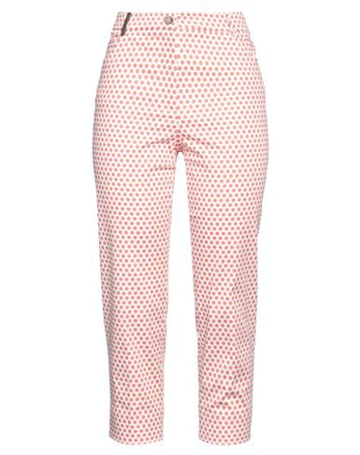 Peserico Woman Pants Coral Size 10 Cotton, Elastane In Red