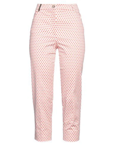 Peserico Woman Pants Coral Size 12 Cotton, Elastane In Red