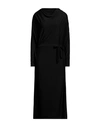 Manila Grace Woman Midi Dress Black Size 12 Polyester, Viscose, Elastane In Black