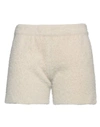Jacquemus Woman Shorts & Bermuda Shorts Beige Size 8 Polyamide, Elastane