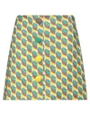 Maliparmi Malìparmi Woman Mini Skirt Yellow Size 10 Polyester, Elastane