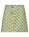 Maliparmi Malìparmi Woman Mini Skirt Yellow Size 8 Polyester, Elastane In Yellow