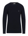 Jeckerson Man Sweater Navy Blue Size M Viscose, Wool, Polyamide, Cashmere