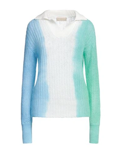 120% Lino Woman Sweater Light Green Size S Cashmere, Mohair Wool, Wool, Polyamide