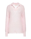 120% Lino Woman Sweater Light Pink Size M Cashmere, Mohair Wool, Wool, Polyamide