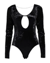 IN THE MOOD FOR LOVE IN THE MOOD FOR LOVE WOMAN BODYSUIT BLACK SIZE M POLYESTER, ELASTANE