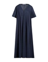 Maison Laviniaturra Woman Midi Dress Midnight Blue Size 6 Cotton, Polyamide, Elastane