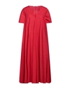 Maison Laviniaturra Woman Midi Dress Red Size 6 Cotton, Polyamide, Elastane
