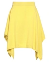 BARRIE BARRIE WOMAN MINI SKIRT YELLOW SIZE L CASHMERE