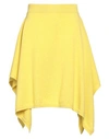 Barrie Woman Mini Skirt Yellow Size L Cashmere In Yellow