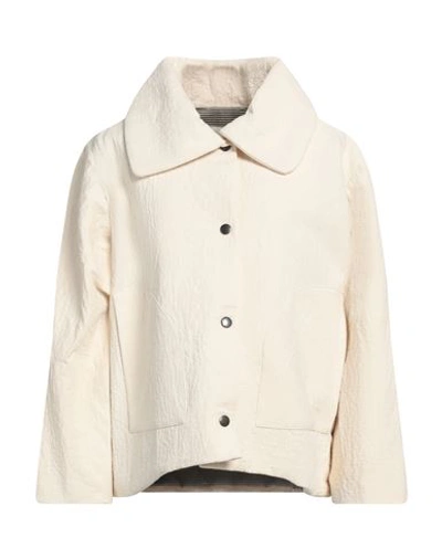 EVEN IF EVEN IF WOMAN OVERCOAT & TRENCH COAT CREAM SIZE 6 COTTON, LINEN