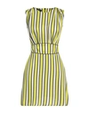 Frankie Morello Woman Short Dress Acid Green Size 8 Viscose In Green