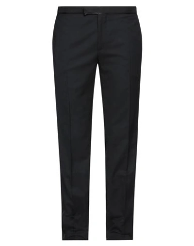 Etro Man Pants Black Size 42 Wool, Cotton