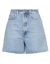 Made In Tomboy Woman Denim Shorts Blue Size 29 Cotton In Blue