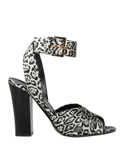 Tom Ford Woman Sandals Black Size 10 Viscose, Silk, Brass, Soft Leather