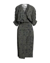 8pm Woman Midi Dress Military Green Size S Rayon, Polyester In Green