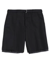 Lanvin Man Shorts & Bermuda Shorts Black Size 32 Cotton