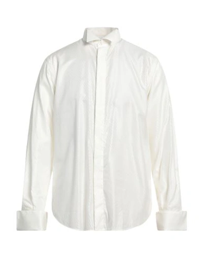 Ingram Man Shirt White Size 17 ½ Cotton, Viscose