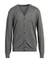 Avignon Man Cardigan Grey Size 3xl Viscose, Nylon