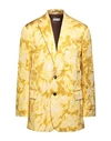 Dries Van Noten Man Blazer Yellow Size Xl Viscose, Cotton, Polyester, Polyamide