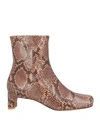 Loq Woman Ankle Boots Dark Brown Size 6 Soft Leather In Brown