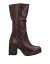 Sofia Mare Woman Knee Boots Cocoa Size 9 Soft Leather In Brown