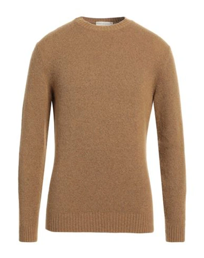 Filippo De Laurentiis Man Sweater Camel Size 42 Cashmere, Silk, Polyester In Beige