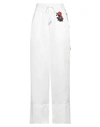 OFF-WHITE OFF-WHITE WOMAN PANTS WHITE SIZE 6 POLYESTER, ELASTANE