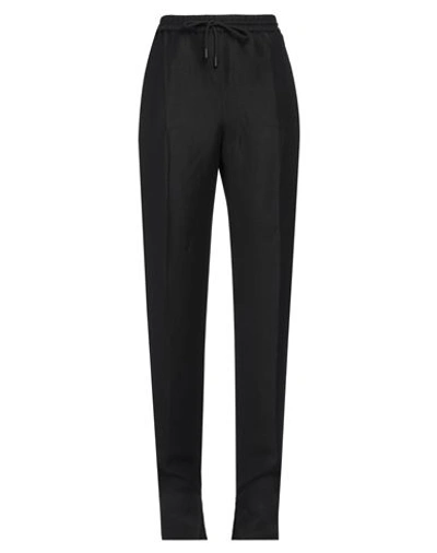 Sportmax Woman Pants Black Size 10 Viscose, Linen