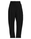 Emporio Armani Woman Pants Black Size 8 Viscose, Virgin Wool, Polyurethane In Black