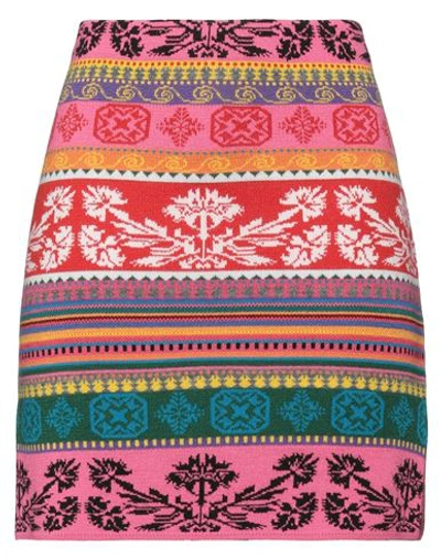 Akep Woman Mini Skirt Red Size 8 Wool, Acrylic