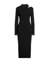 Kaos Woman Maxi Dress Black Size M Viscose, Polyester, Polyamide