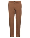 Officina 36 Man Pants Brown Size 36 Cotton, Elastane