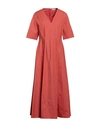 Antonelli Woman Maxi Dress Rust Size 8 Cotton, Elastane In Red