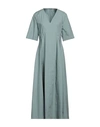 Antonelli Woman Maxi Dress Sage Green Size 10 Cotton, Elastane