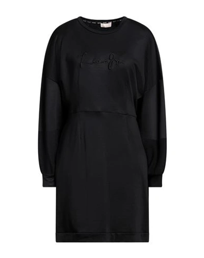Liu •jo Woman Mini Dress Black Size M Polyamide, Cotton, Elastane