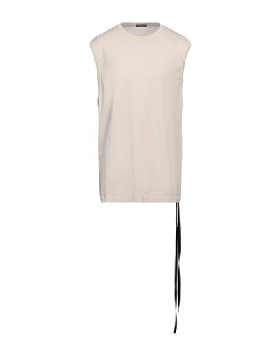Ann Demeulemeester Man Tank Top Beige Size Xl Cotton In Beige