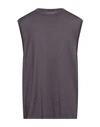 Ann Demeulemeester Man Tank Top Lead Size Xl Cotton In Grey