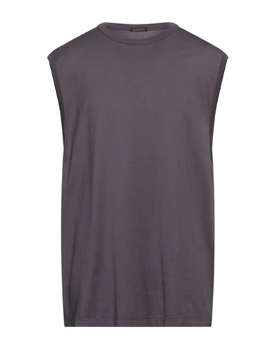 Ann Demeulemeester Man Tank Top Lead Size Xxl Cotton In Grey