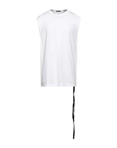 ANN DEMEULEMEESTER ANN DEMEULEMEESTER MAN TANK TOP WHITE SIZE XXL COTTON