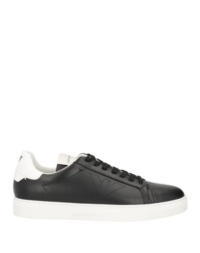 Emporio Armani Man Sneakers Black Size 13 Soft Leather
