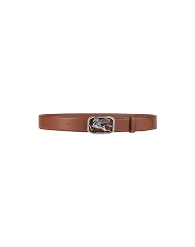 Etro Pegasus-buckle Leather Belt In Brown
